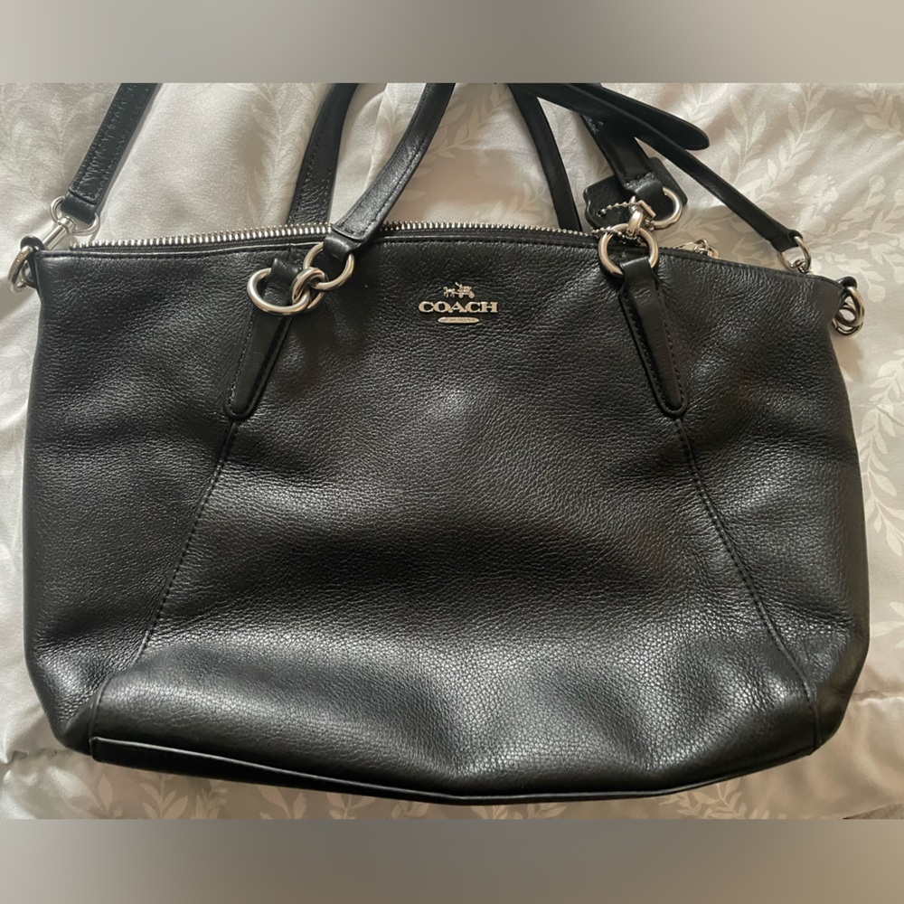 Coach Black Kelsey pebbled leather - Picture 2 of 9
